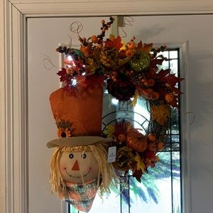 Fall scarecrow wreath
